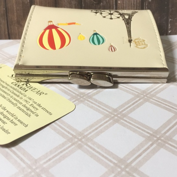 NWT Kiss Lock Coin Purse - Paris Hot Air Balloons - Picture 7 of 10